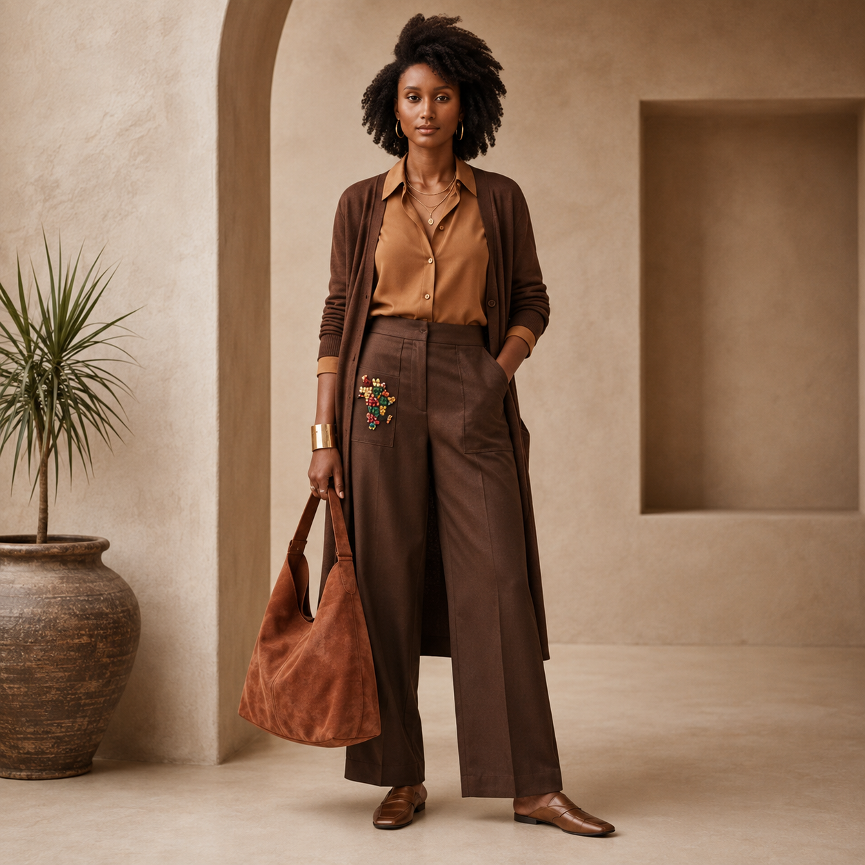 The Hawa Wide Leg Pant — Cocoa Rebirth Coutre
