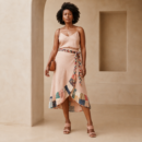 The Tara Wrap Skirt — Blush