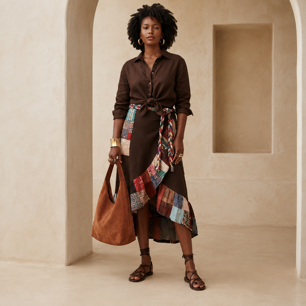 The Tara Wrap Skirt — Ember